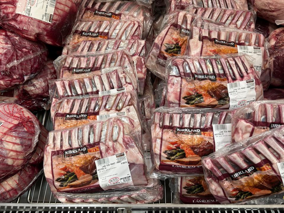 kirkland lamb chops in cooler at costco