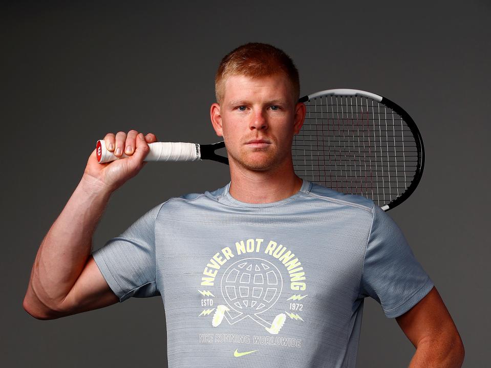 Kyle Edmund poses ahead of the Battle of the Brits in 2020 (Getty for Battle Of The Brits)