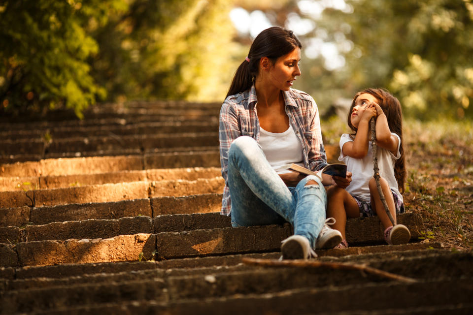 Parents plan on taking time to sit and listen to their children every day [Photo: Getty]