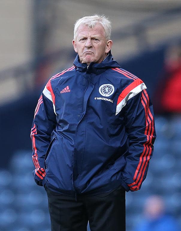 Scotland manager Gordon Strachan during his side's Euro 2016 qualifying match against Gibraltar at Hampden Park on March 29, 2015