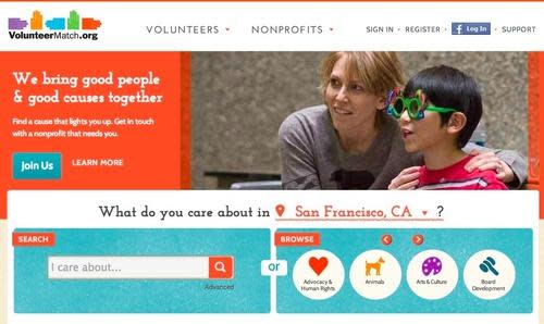 VolunteerMatch screenshot