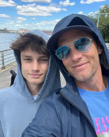 <p>Tom Brady/Instagram</p> Tom Brady with son Jack