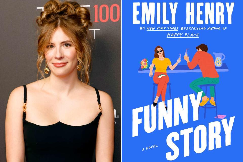 <p> Mike Coppola/Getty; Penguin Random House</p> Emily Henry, Funny Story