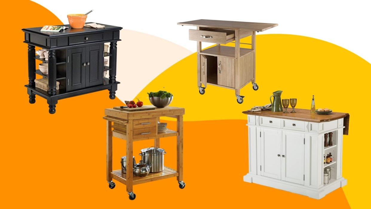 13 highly rated kitchen island carts to buy on Amazon