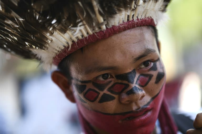 Indigenous people attended a hearing at which four men were given near three-decade sentences for the murders of four Amazon land defenders who had crossed swords with illegal loggers (Hugo Alejos)