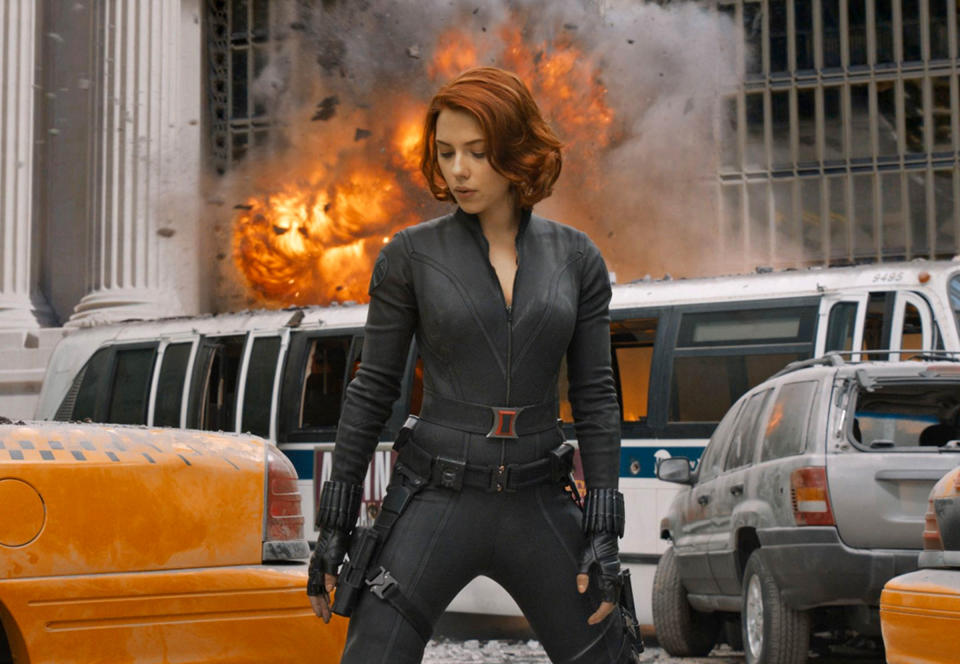 THE AVENGERS 2012  MVLFFLLC/Marvel Enterprises film with Scarlett Johansson as the Black Widow