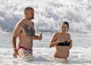 Tessa and her NRL player husband Nate, were making the most of the warm spring weather on the Gold Coast.