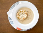 Photo: So Says Sarah<br> Roasted Celery Root Soup with Fresh Cracked Black Pepper<br><br> Farm fresh celery root doesn't need cream to make a richly satisfying soup that would make a beautifully elegant lunch on a bitingly cold day.<br><br> Recipe: <a href="http://sarahlipoff.com/2013/01/03/roasted-celery-root-soup/" rel="nofollow noopener" target="_blank" data-ylk="slk:Roasted Celery Root Soup with Fresh Cracked Black Pepper;elm:context_link;itc:0;sec:content-canvas" class="link ">Roasted Celery Root Soup with Fresh Cracked Black Pepper</a>