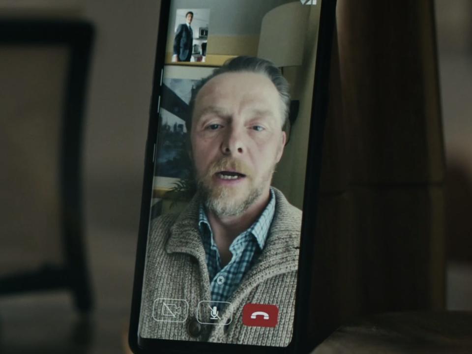 Hugh Cambell on a video call with Hughie in season three, episode one of "The Boys."