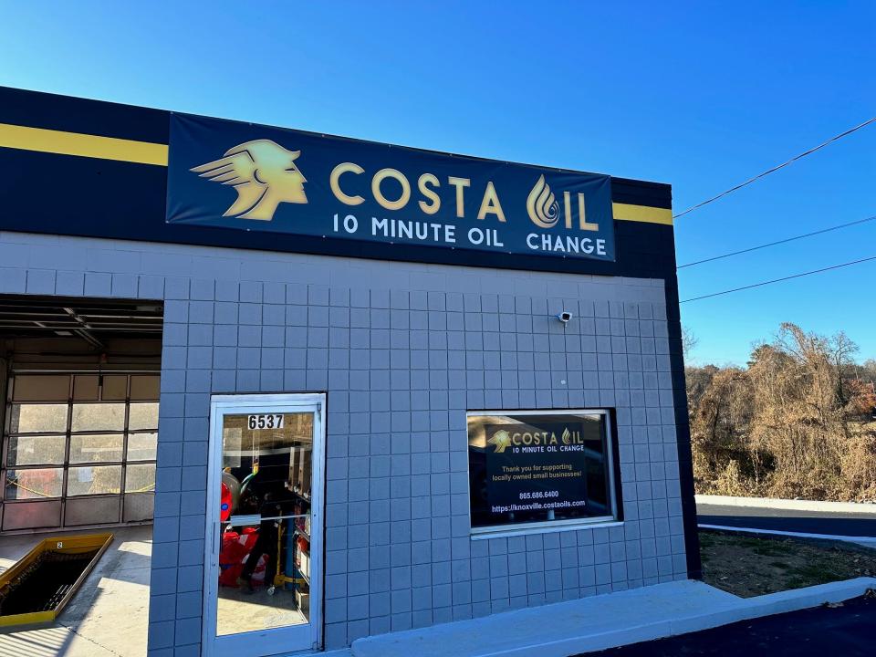 The first Costa Oil location in Tennessee opened on Chapman Highway in October 2023. It advertises 10-minute oil changes and a hassle-free experience for patrons.