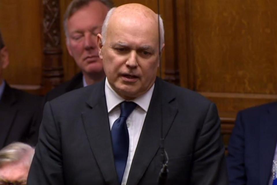 Conservative Party Iain Duncan Smith speaking in the House of Commons (AFP/Getty Images)