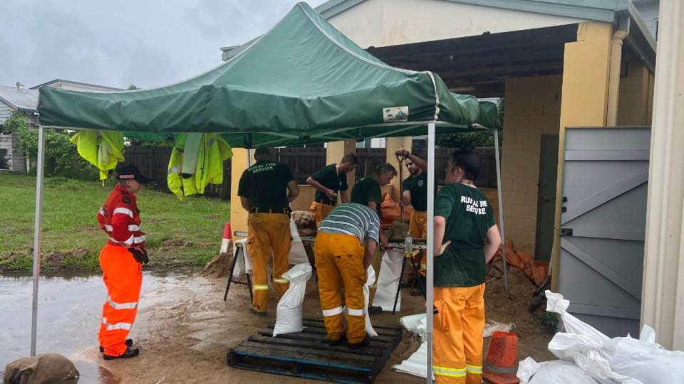 Northwest Queensland has been thrashed with even more rain with more on the way, leading to closed highways, panic buying and cancelled public transport services. Picture: Queensland FES