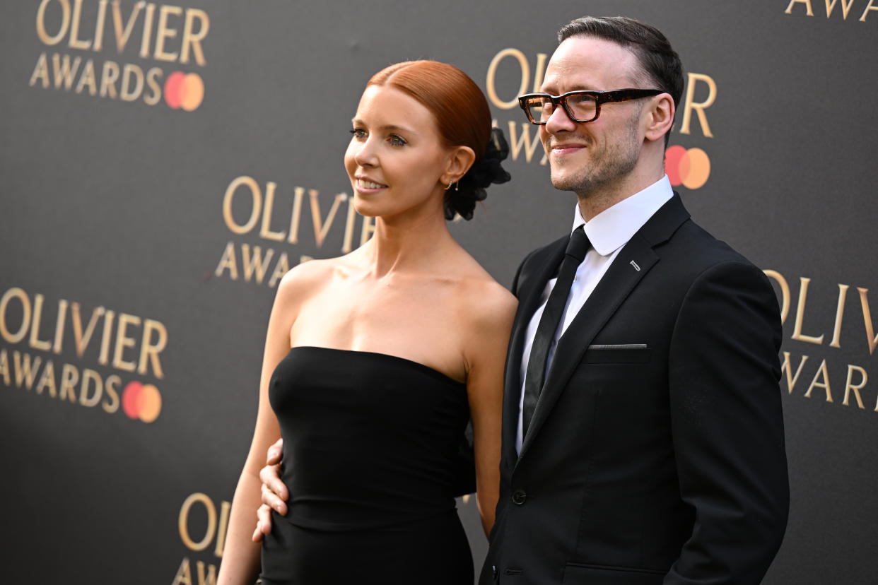 LONDON, ENGLAND - APRIL 10: Stacey Dooley and Kevin Clifton attend The Olivier Awards 2022 with MasterCard at the Royal Albert Hall on April 10, 2022 in London, England. (Photo by Jeff Spicer/Getty Images for SOLT)