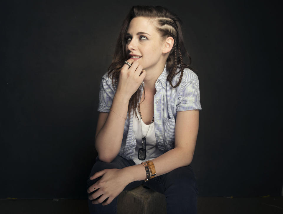 Kristen Stewart poses for a portrait at The Collective and Gibson Lounge Powered by CEG, during the Sundance Film Festival, on Friday, Jan. 17, 2014 in Park City, Utah. (Photo by Victoria Will/Invision/AP)
