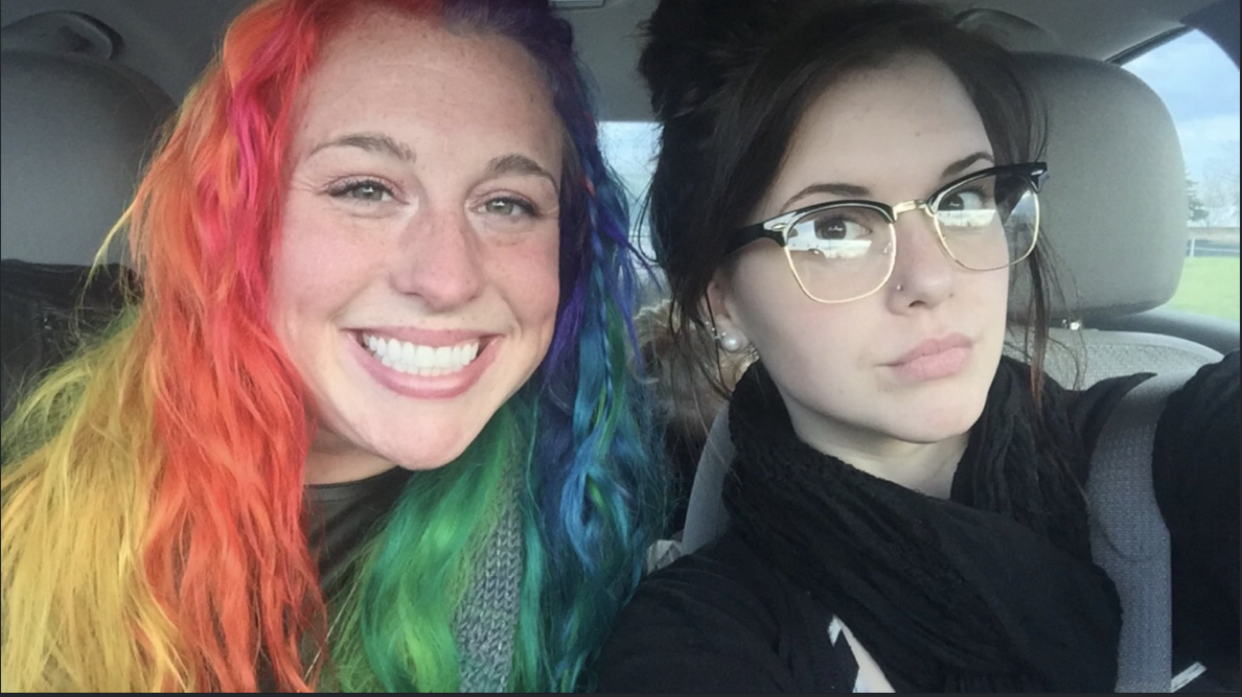 Alexandria Bishop and Jessica Toutant of Michigan are celebrating their differences in a visual Twitter thread. (Photo: Courtesy of Alexandria Bishop)