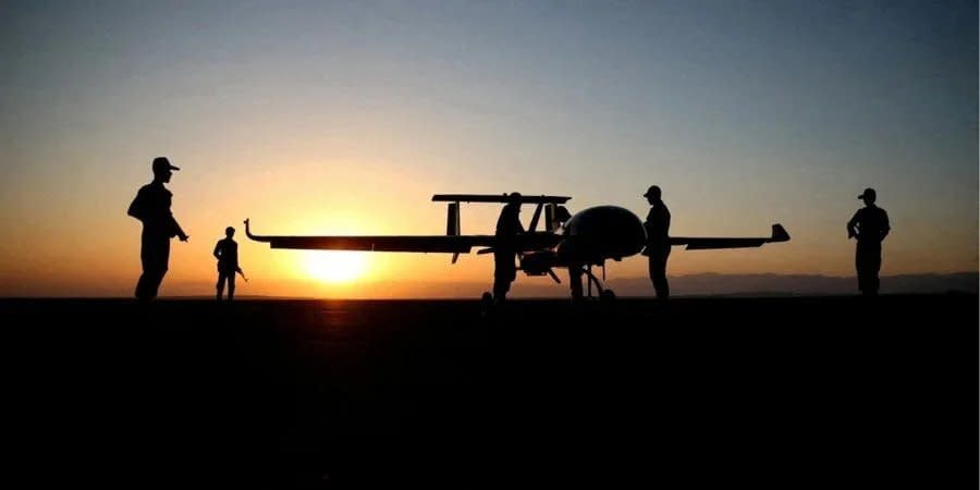 Training with drones at an undisclosed location in Iran