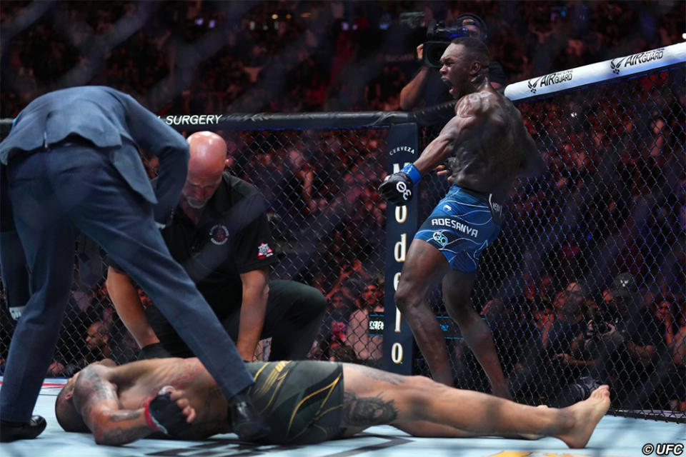 Alex Pereira reacts to Israel Adesanya trolling his son after UFC 287  knockout loss