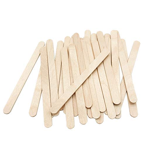 200 Pcs Craft Sticks Ice Cream Natural Wood Popsicle 4.5 inch Length Treat Pop for DIY Crafts