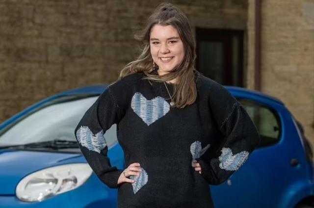 Emma Cannon, 22, from Chippenham, Wiltshire after passing her driving test