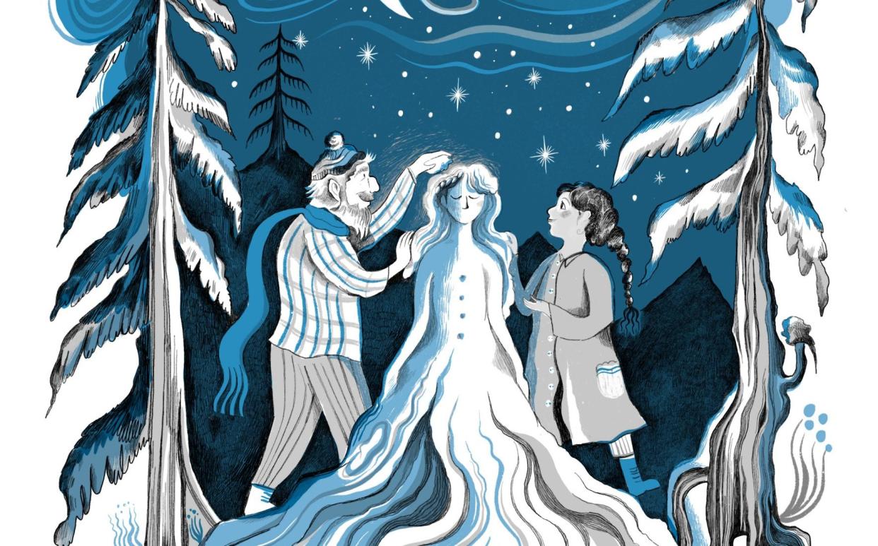 A detail from a Melissa Castrillón illustration in Sophie Anderson's The Snow Girl