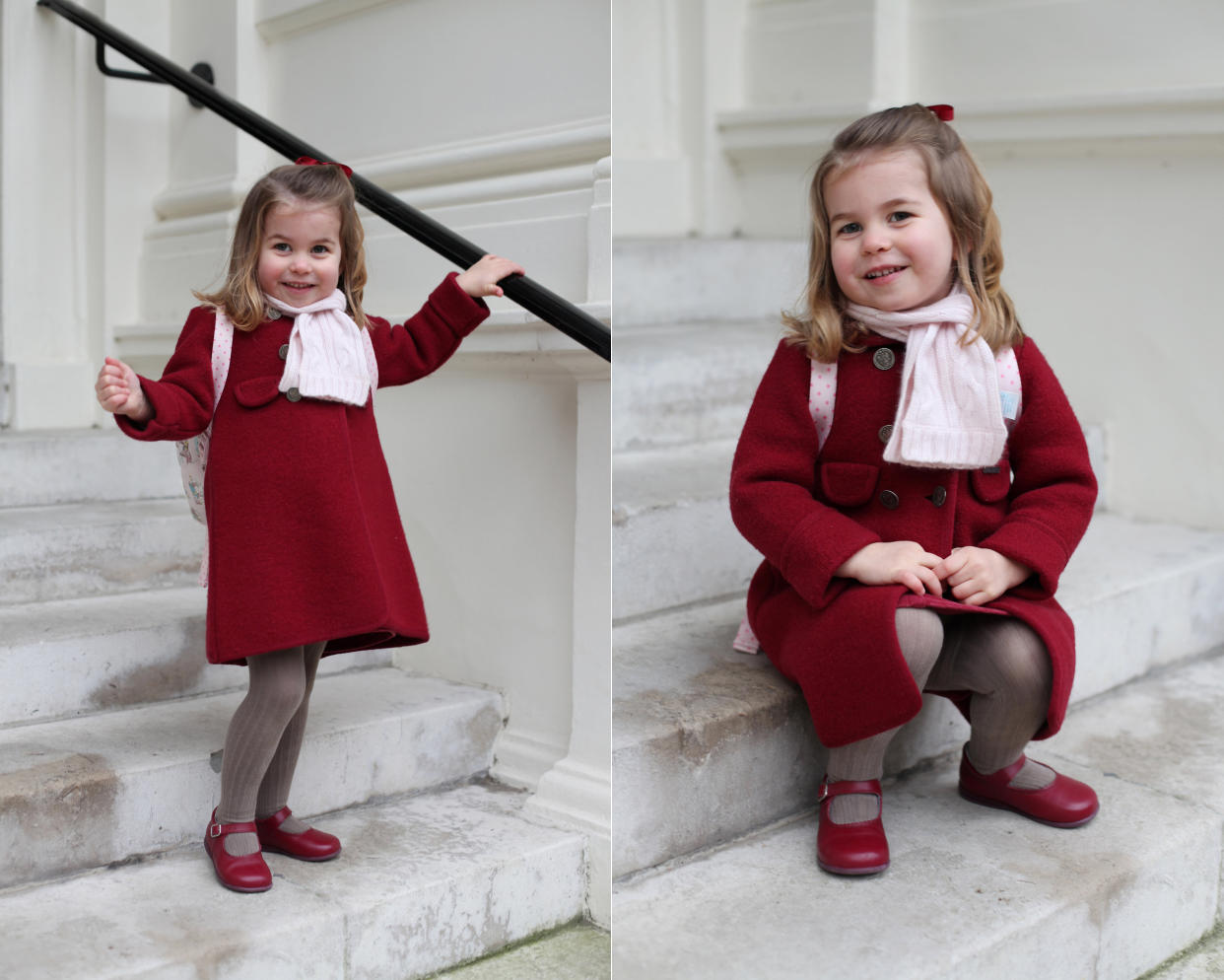 So süß sah Charlotte an ihrem ersten Kindergarten-Tag aus. (Bild: Reuters)