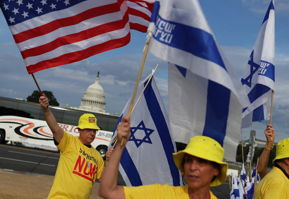 Families Of Israeli Hostages Hold Vigil On National Mall (Justin Sullivan / Getty Images)