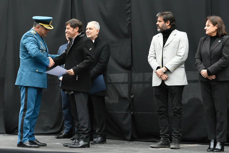 Kicillof, junto al ministro Julio Alak y el jefe de asesores, Carlos Bianco