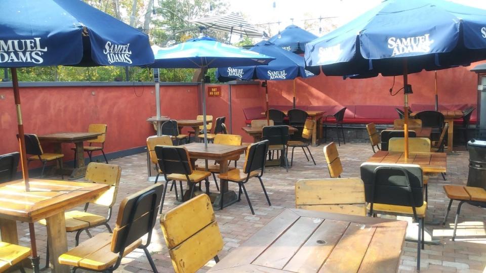 A look at the outdoor patio at the Bar 88 & Grille restuarant on 88 Wales Street in Taunton.