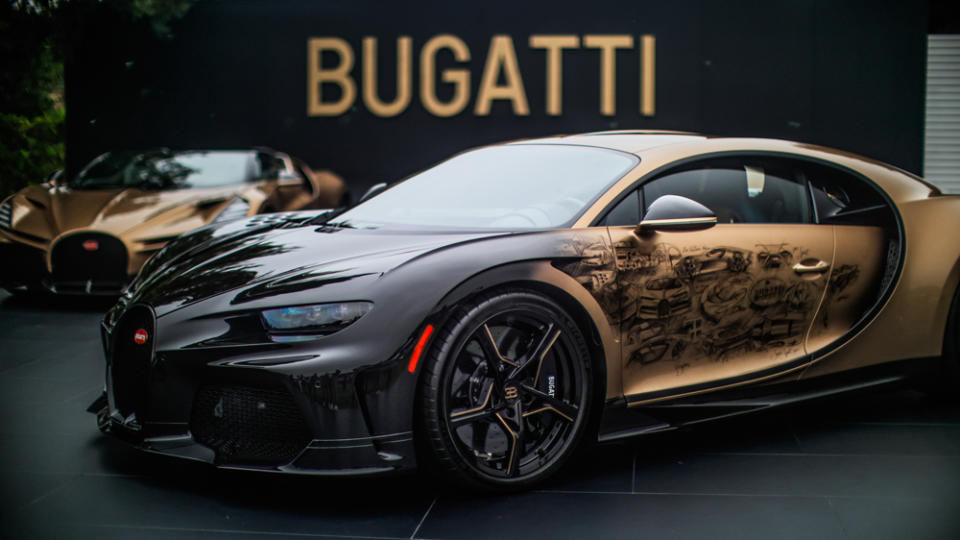 The one-of-one Bugatti Chiron Super Sport "Golden Era" hypercar.