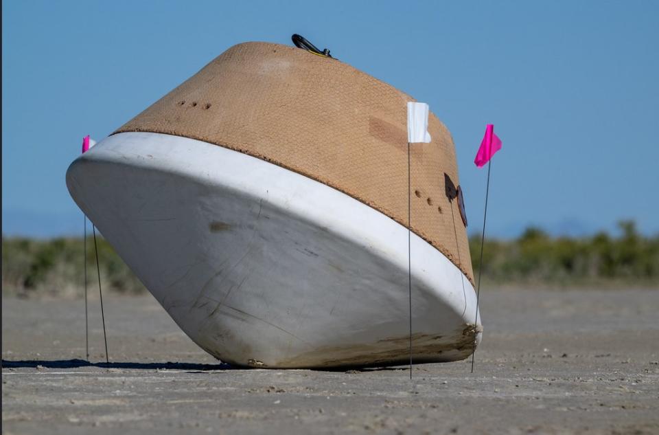 This test capsule is a replica of the one that will land on September 24 in Utah’s West Desert. (Courtesy: NASA)