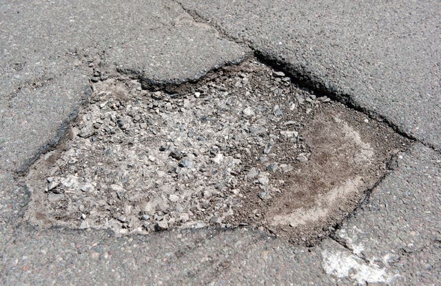 A pothole