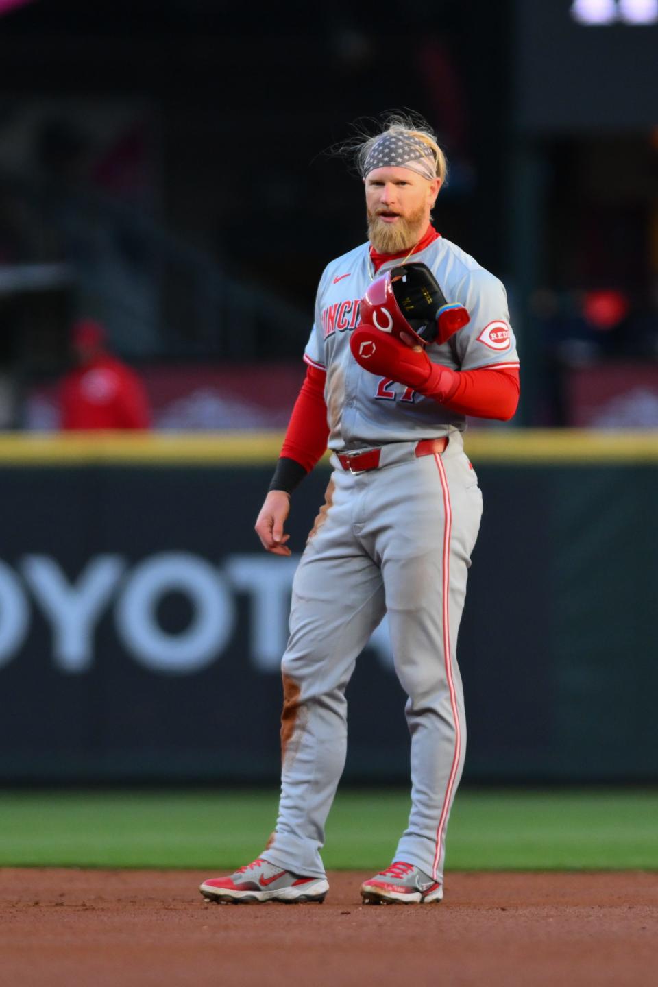 Right fielder Jake Fraley was one of three players who have missed time this week that returned to the starting  lineup against the Orioles Friday night, joining catcher Tyler Stephenson and first baseman Christian Encarnacion-Strand.