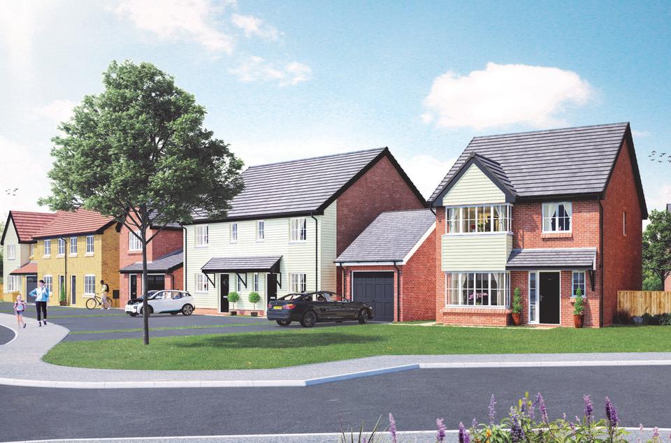 Just four properties are available through Help to Buy in this development in Durham. 