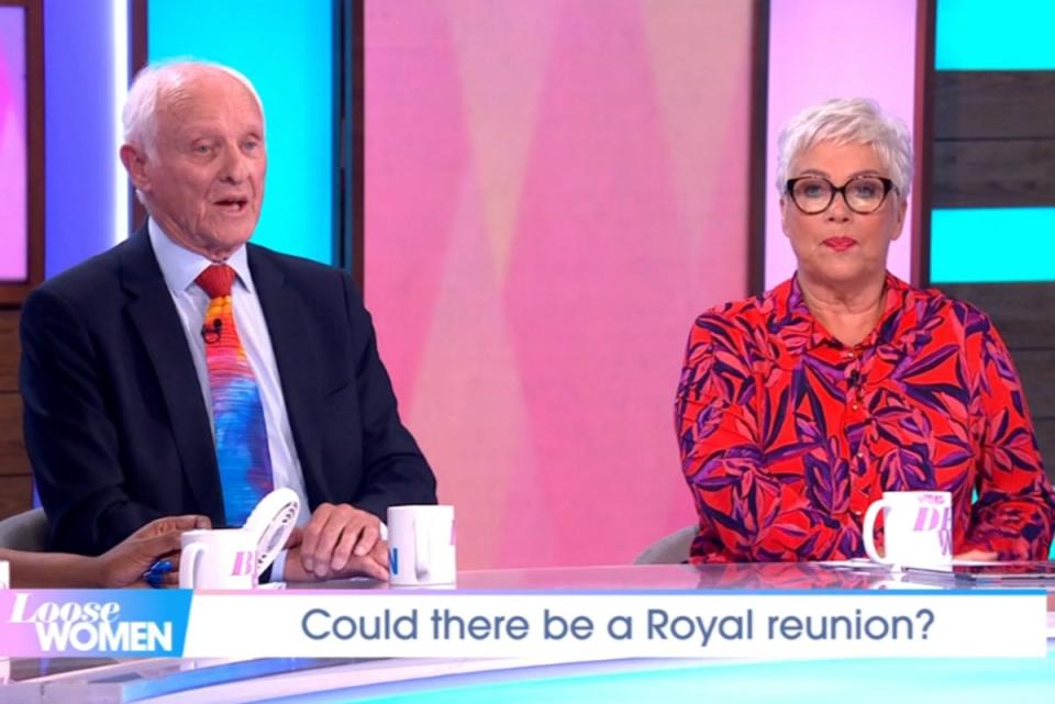 Dickie Arbiter and Denise Welch on Loose Women (ITV / screengrab)
