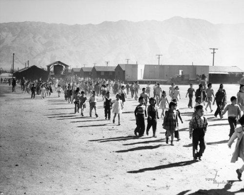 Manzanar Grammar School Fire Drill, 1942-1945