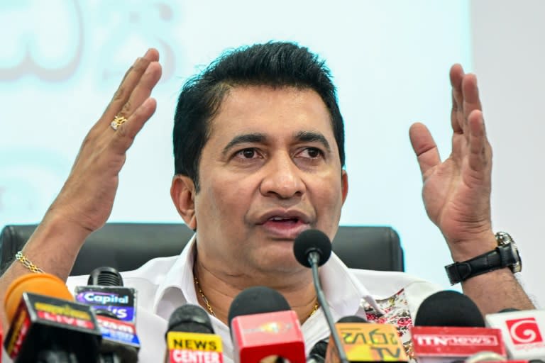 Sri Lanka's former sports minister Roshan Ranasinghe had been at loggerheads over the running of Sri Lanka Cricket with President Ranil Wickremesinghe (Ishara S. KODIKARA)