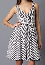 Lord & Taylor gingham wrap dress, $99.