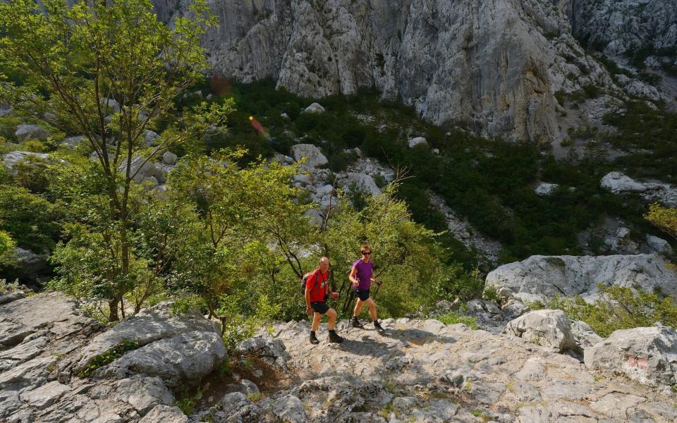 Hikers in Paklenica National Park, Velebit