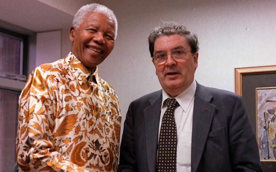 John Hume with Nelson Mandela  - PA