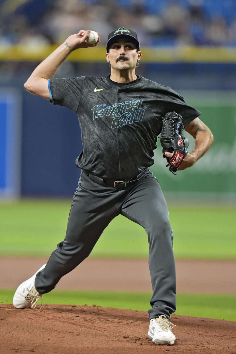 Tampa Bay Rays' Zach Eflin pitches to the Chicago White Sox during the first inning of a baseball game Tuesday, May 7, 2024, in St. Petersburg, Fla. (AP Photo/Chris O'Meara)