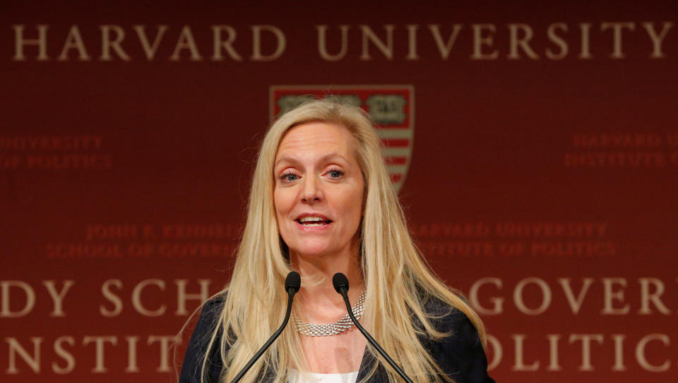 Federal Reserve Board Governor Lael Brainard speaks at the John F. Kennedy School of Government at Harvard University in Cambridge, Massachusetts, U.S., March 1, 2017. REUTERS/Brian Snyder