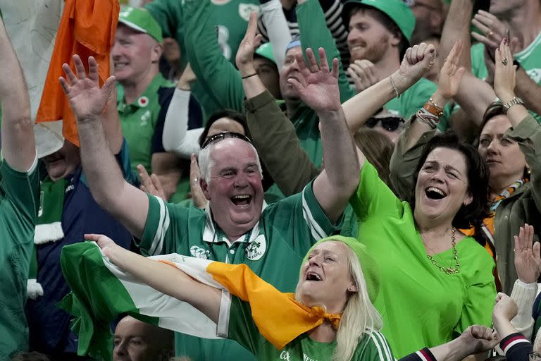 Los hinchas irlandeses disfrutaron el sábado de una resonante victoria ante Sudáfrica