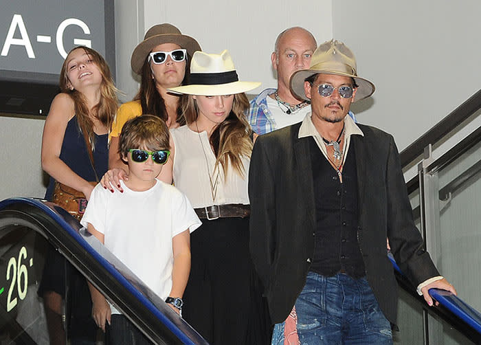 Johnny Depp con sus hijos Lily-Rose y Jack