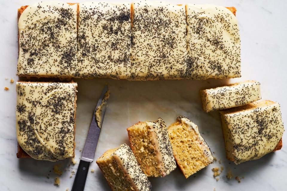 orange poppyseed sheet cake