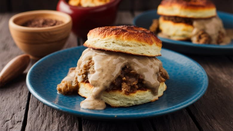 Fried chicken biscuits