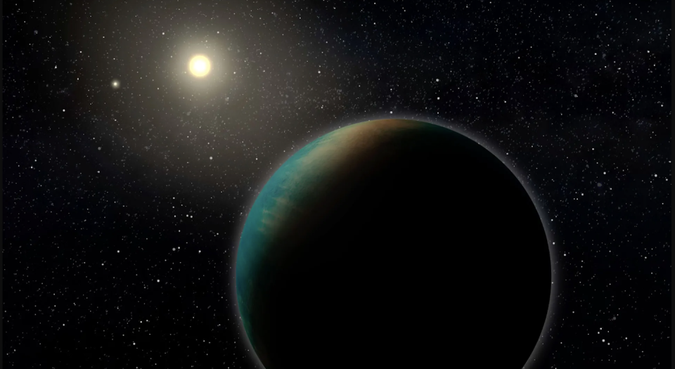 One of the newly discovered super-Earths, TOI-1452b, might be covered in a deep ocean and could be conducive to life. <a href="http://www.exoplanetes.umontreal.ca/an-extrasolar-world-covered-in-water/?lang=en" rel="nofollow noopener" target="_blank" data-ylk="slk:Benoit Gougeon, Université de Montréal;elm:context_link;itc:0;sec:content-canvas" class="link ">Benoit Gougeon, Université de Montréal</a>, <a href="http://creativecommons.org/licenses/by-nd/4.0/" rel="nofollow noopener" target="_blank" data-ylk="slk:CC BY-ND;elm:context_link;itc:0;sec:content-canvas" class="link ">CC BY-ND</a>