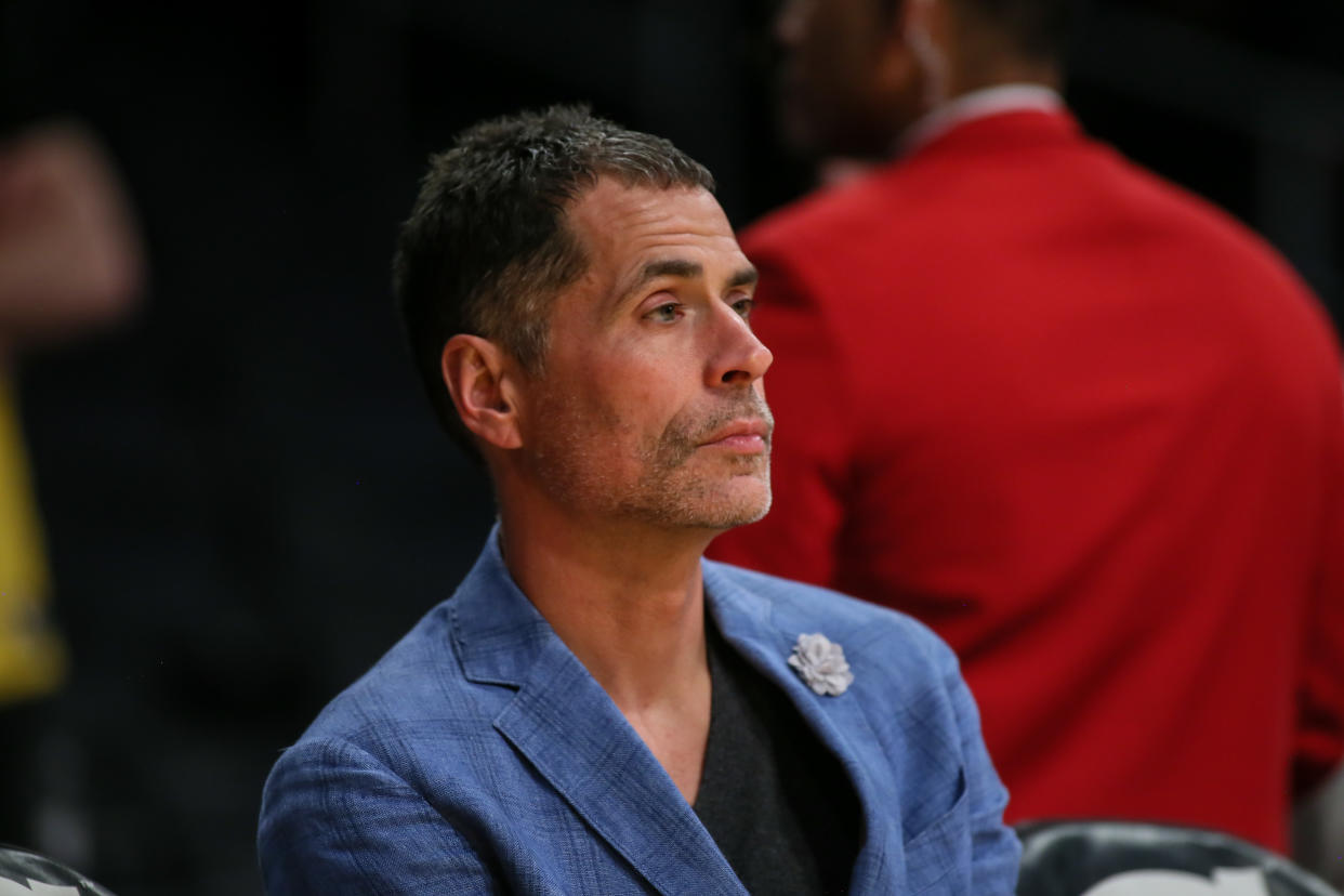 Lakers GM Rob Pelinka could not make a roster upgrade at the trade deadline. (Jevone Moore/Getty Images)