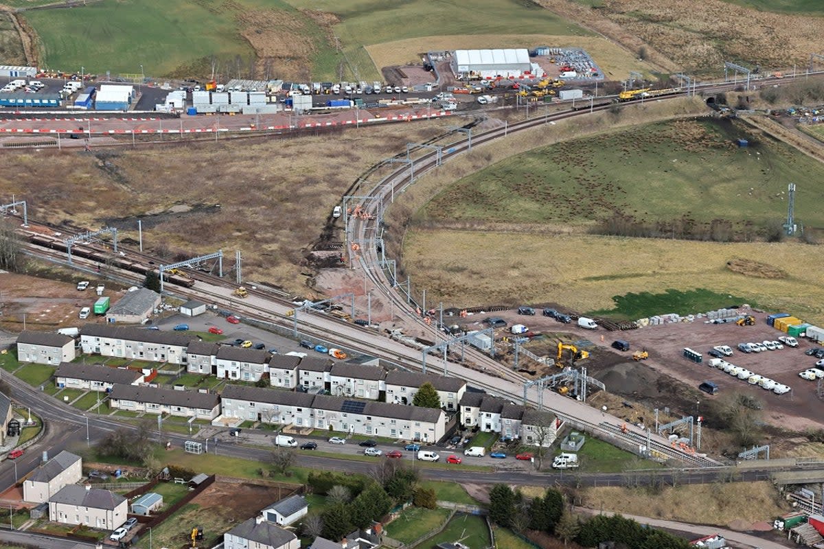 On track: Engineering work at Carstairs Junction in South Lanarkshire (Network Rail)