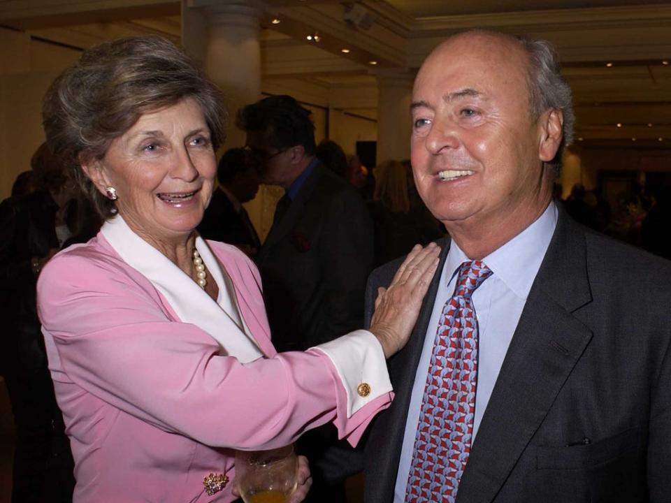 Jane Stevens with Ned Ryan in 2002 (Alan Davidson/Shutterstock)