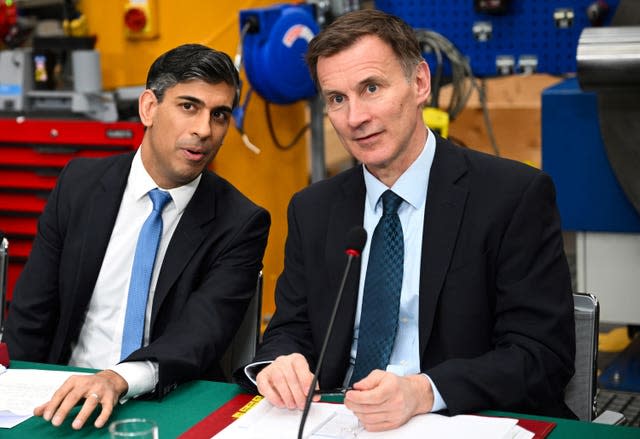 Rishi Sunak with Jeremy Hunt